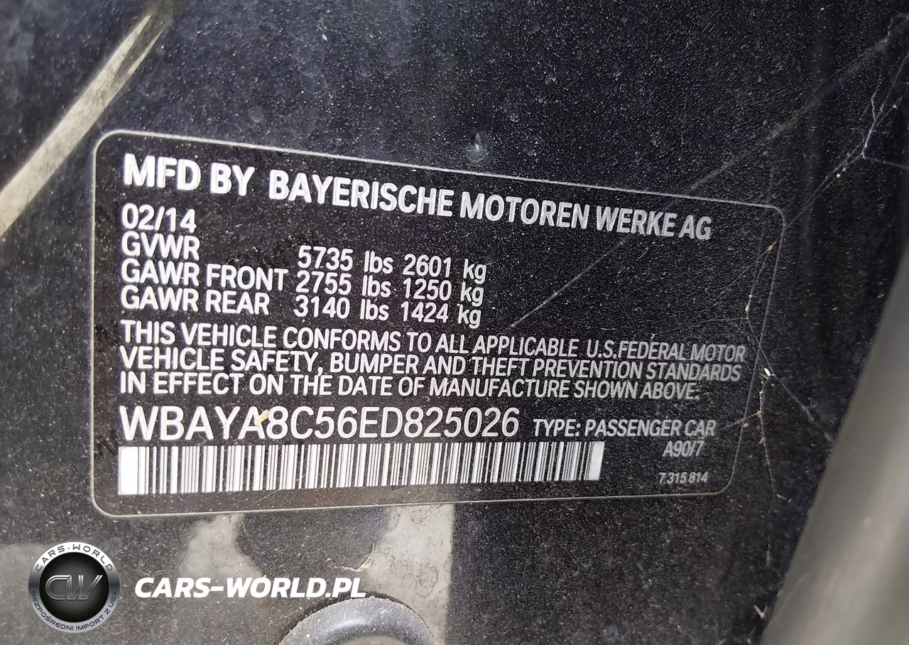 2014 BMW 750I VIN:WBAYA8C56ED825026 - 9