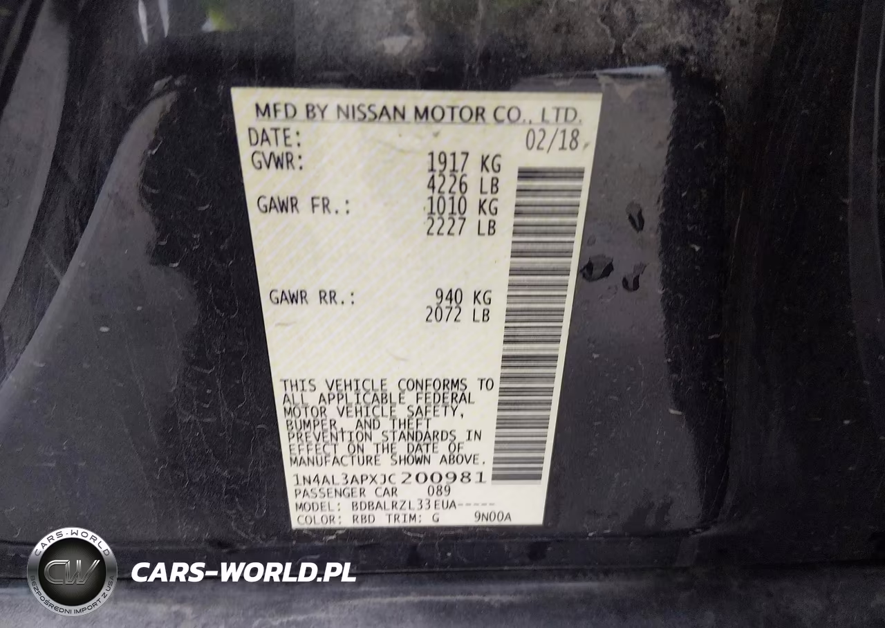 2018 Nissan Altima 2.5 Sl VIN:1N4AL3APXJC200981 - 9