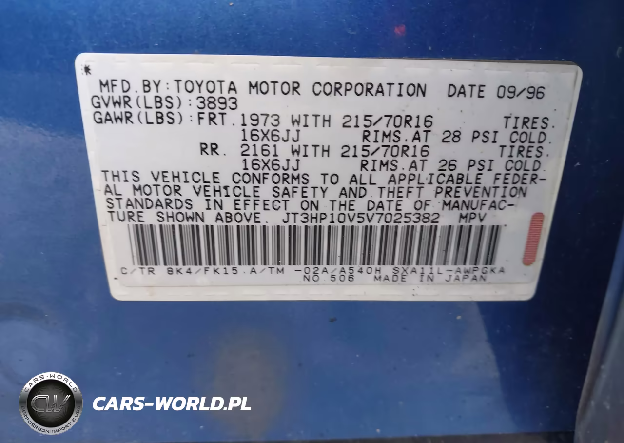 1997 Toyota Rav4 VIN:JT3HP10V5V7025382 - 9