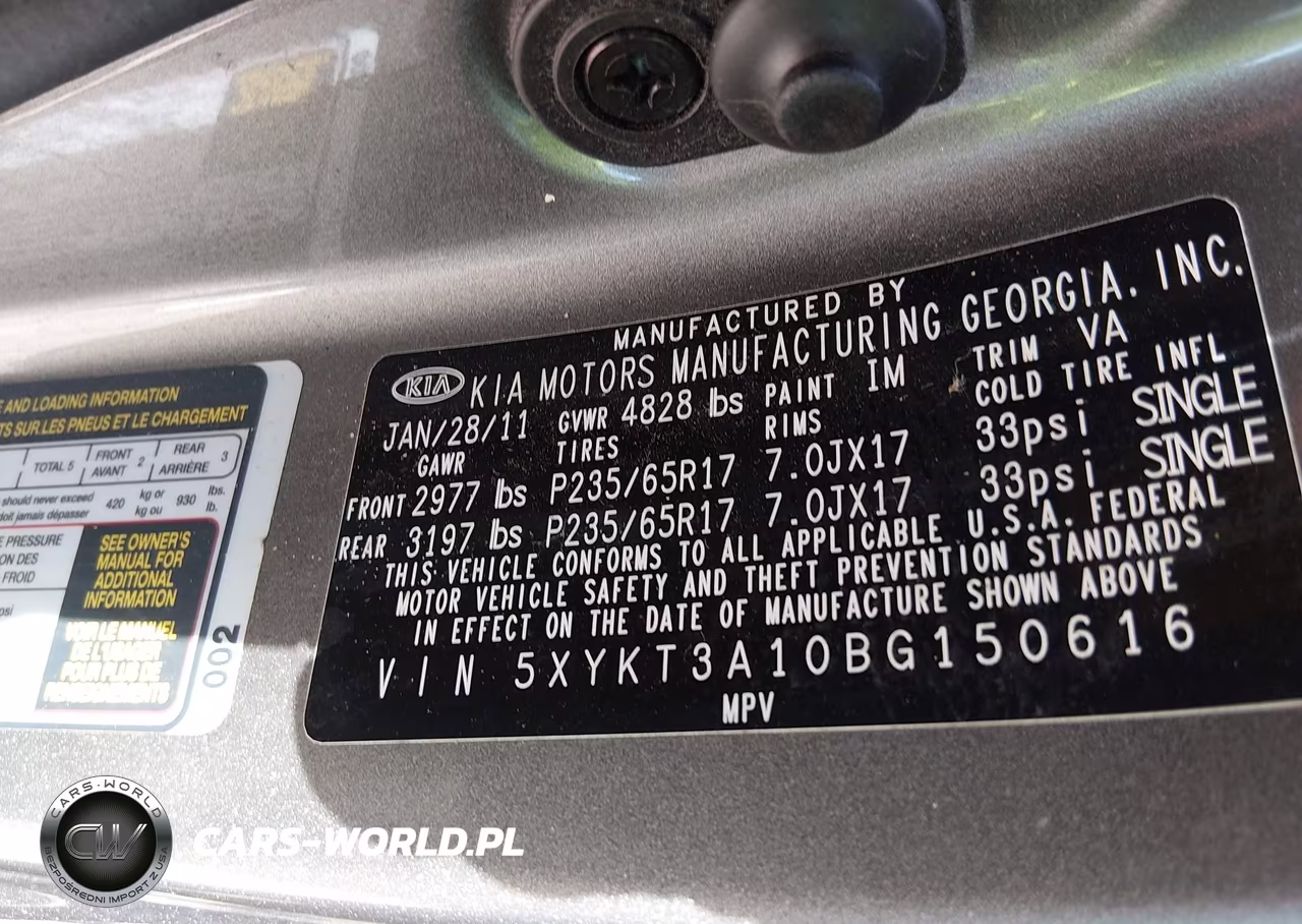 2011 Kia Sorento Lx VIN:5XYKT3A10BG150616 - 9