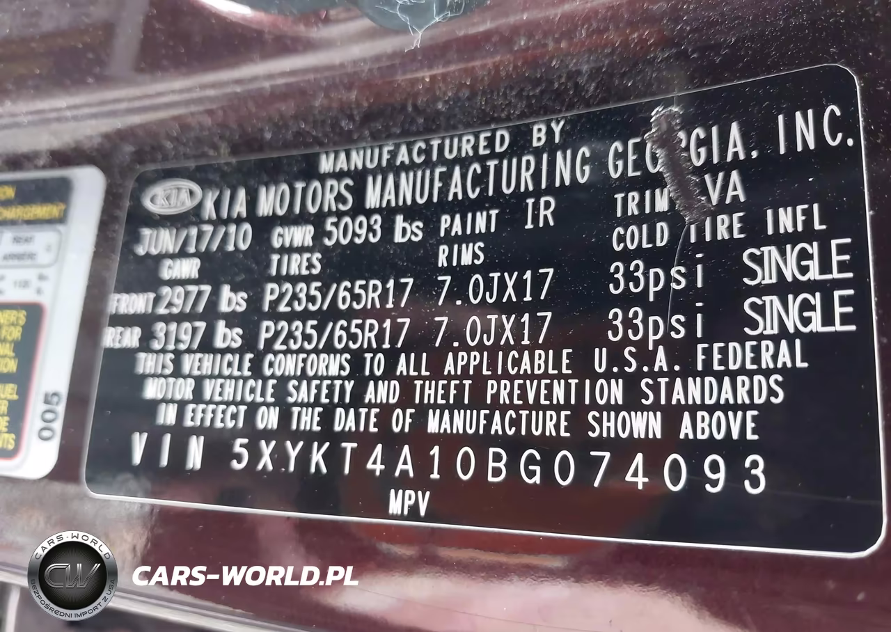 2011 Kia Sorento Lx VIN:5XYKT4A10BG074093 - 9