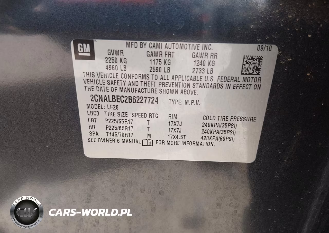 2011 Chevrolet Equinox Ls VIN:2CNALBEC2B6227724 - 9