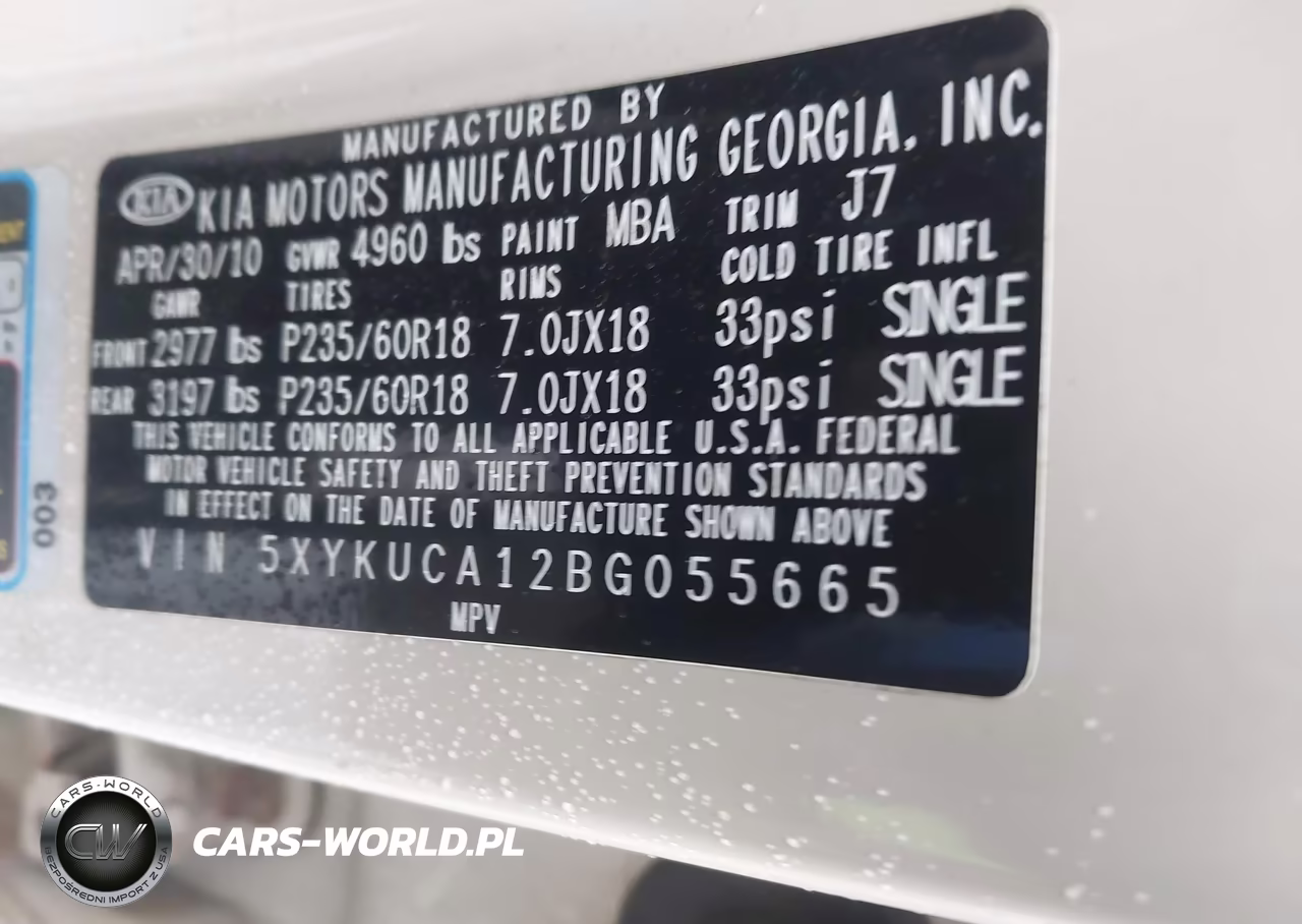 2011 Kia Sorento Ex VIN:5XYKUCA12BG055665 - 9