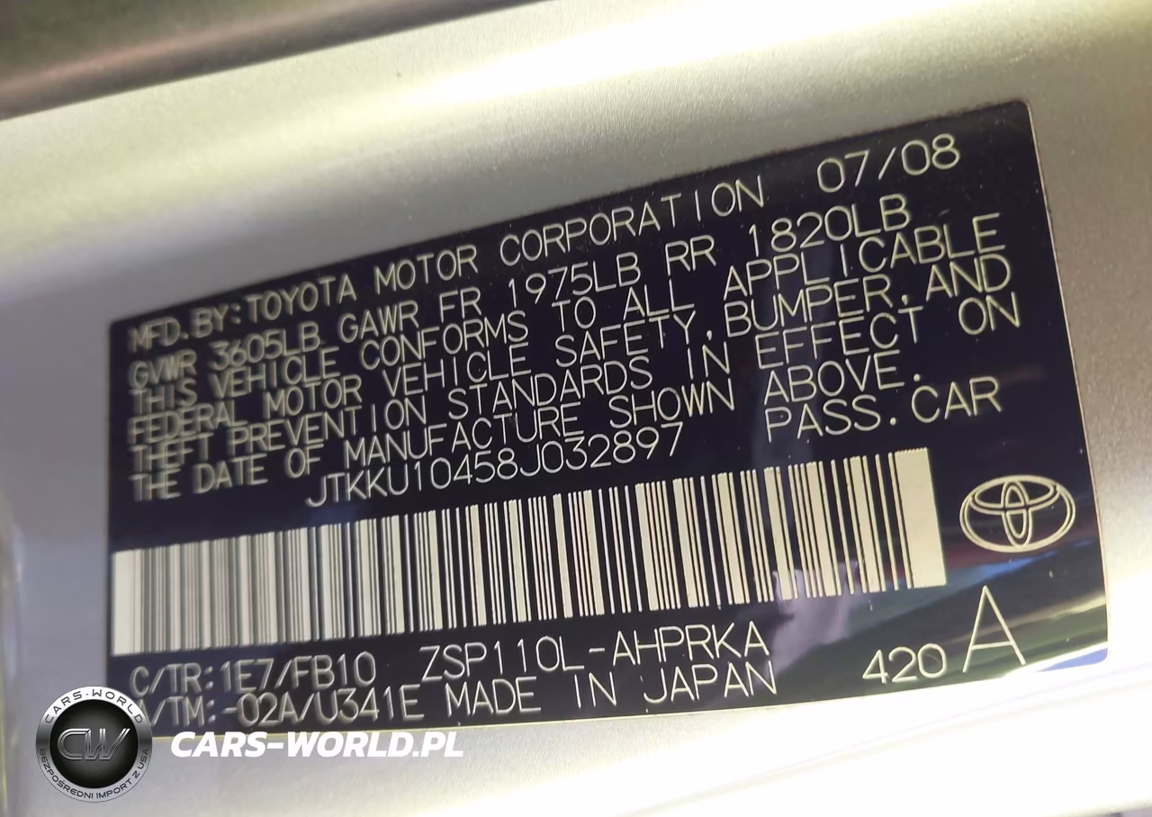 2008 Scion Xd VIN:JTKKU10458J032897 - 9