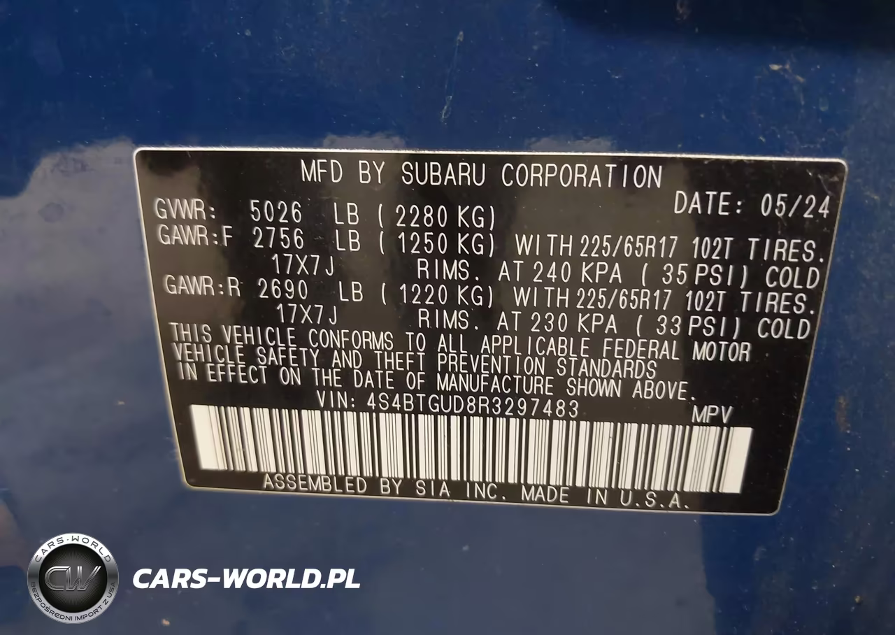 2024 Subaru Outback Wilderness VIN:4S4BTGUD8R3297483 - 9