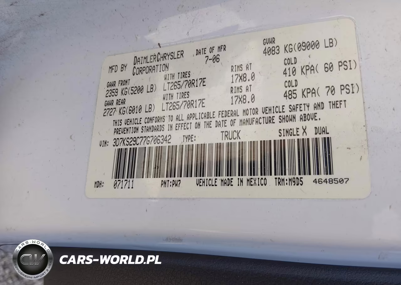 2007 Dodge Ram 2500 Slt VIN:3D7KS29C77G706342 - 9