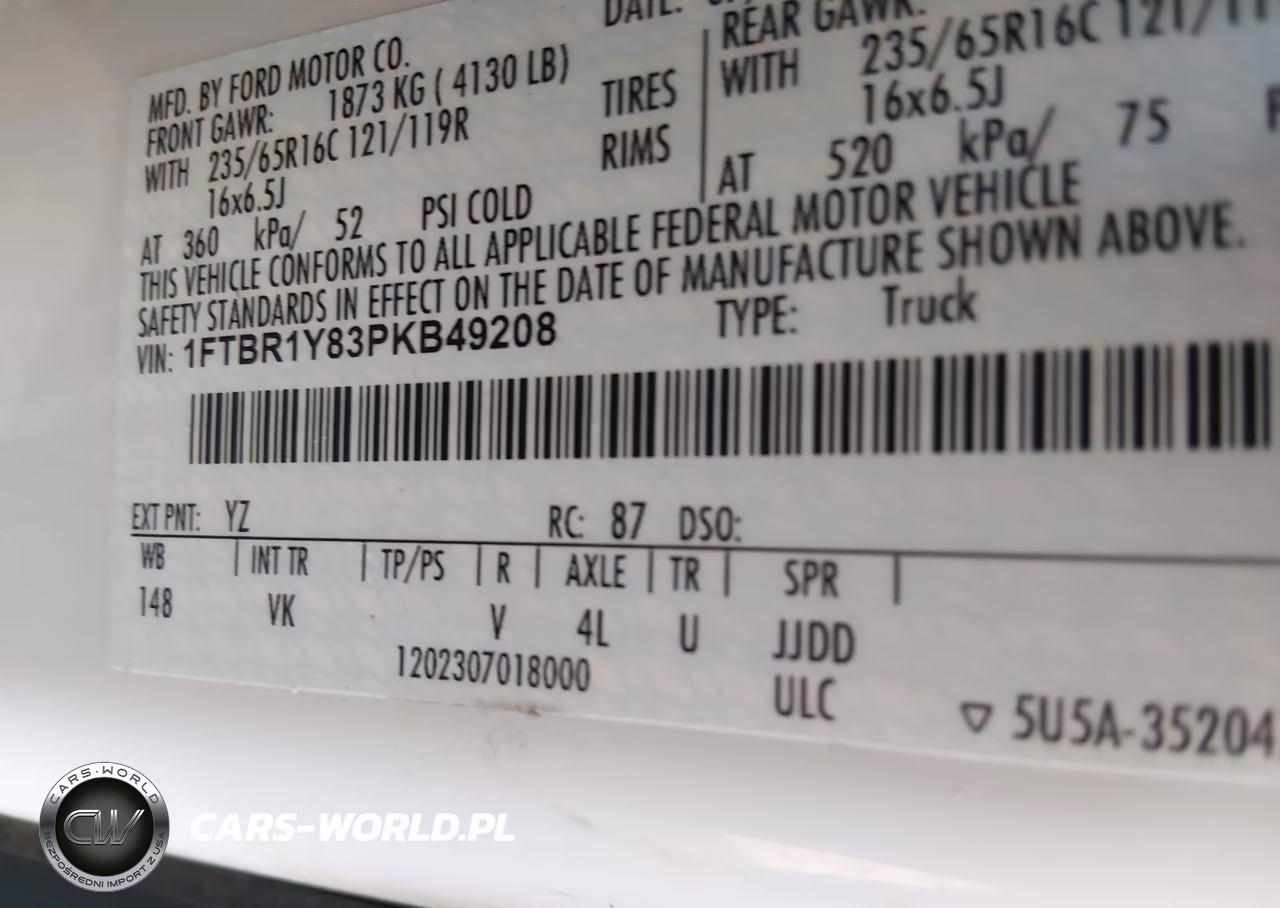 2023 Ford Transit-250 VIN:1FTBR1Y83PKB49208 - 9
