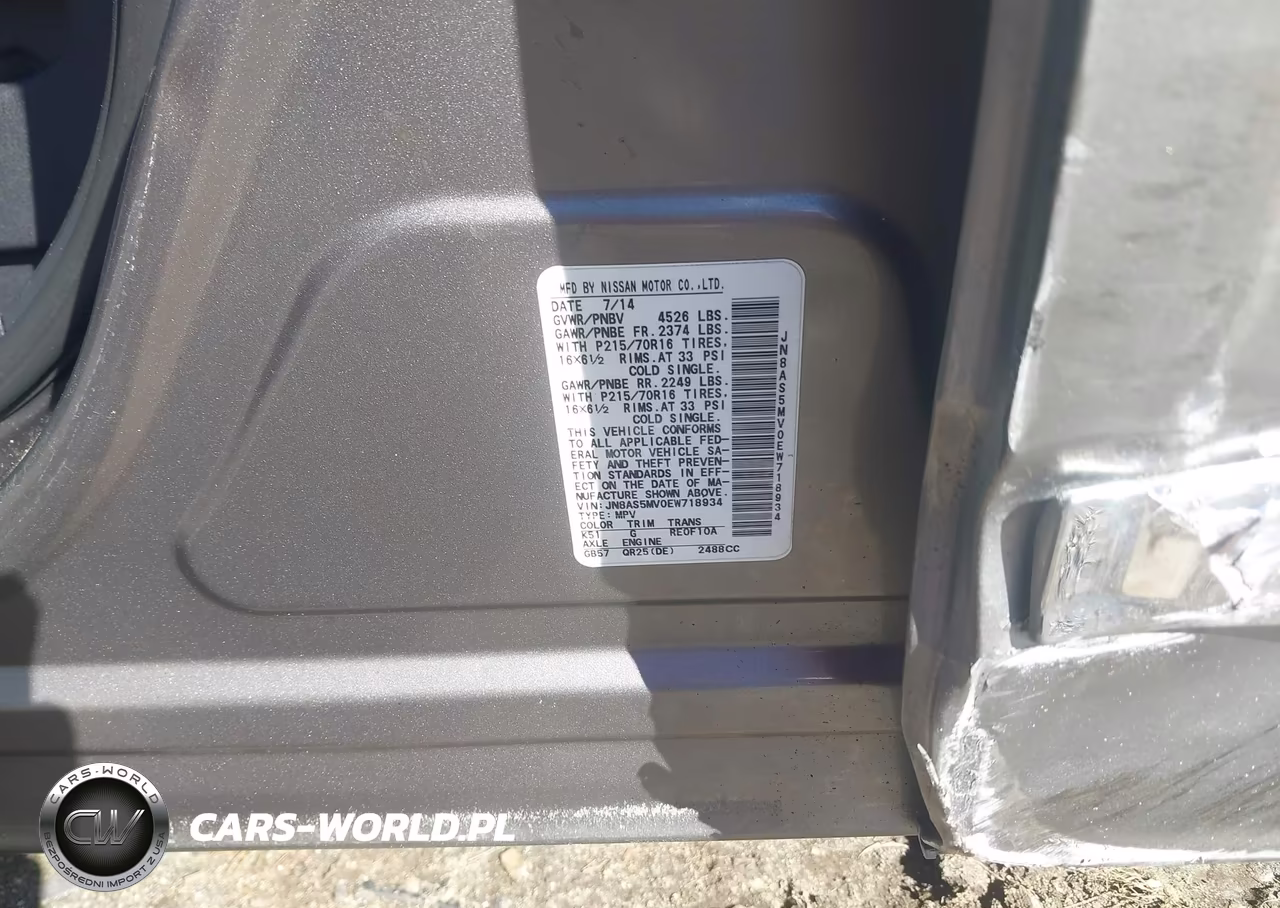 2014 Nissan Rogue Select S VIN:JN8AS5MV0EW718934 - 9