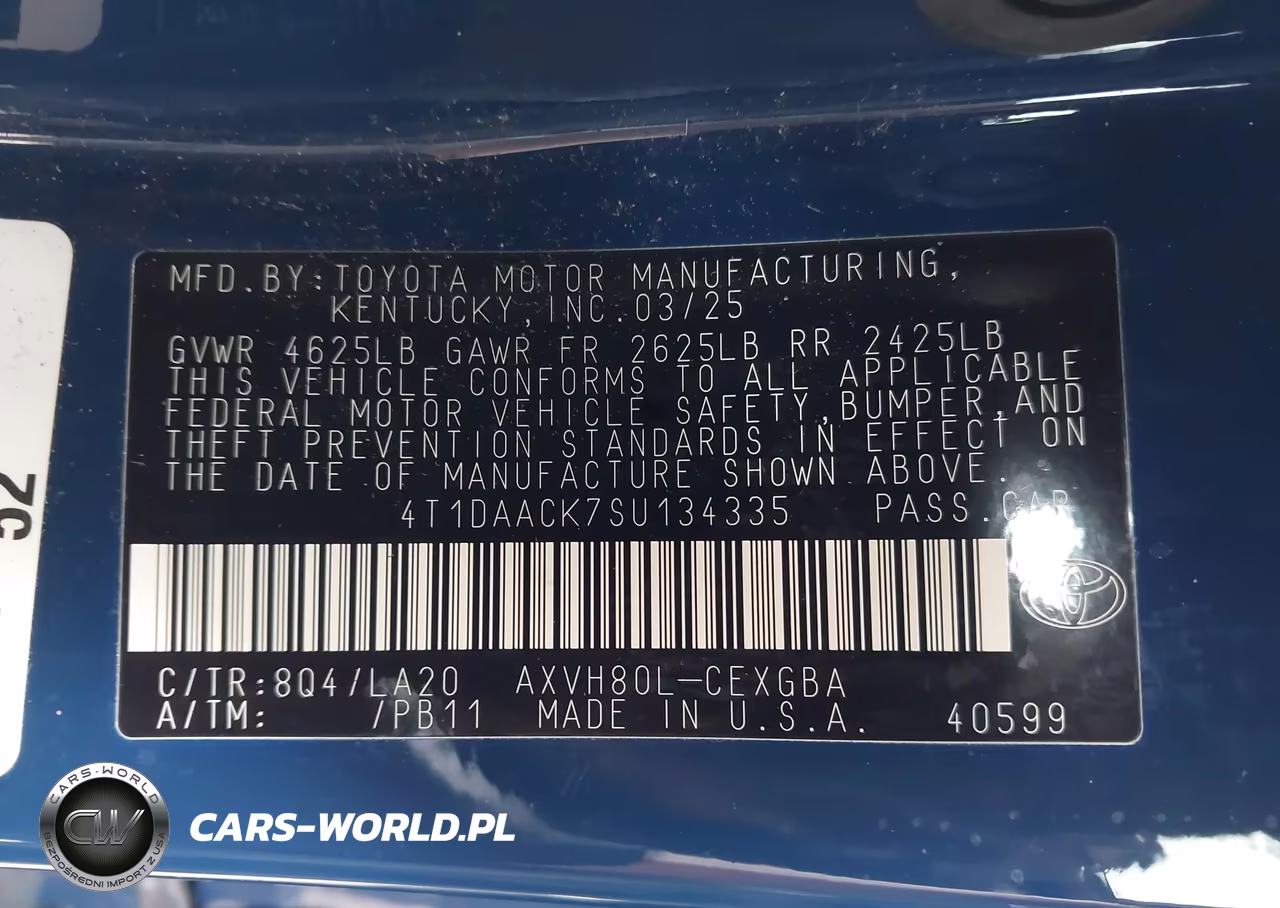 2025 Toyota Camry Xle VIN:4T1DAACK7SU134335 - 9