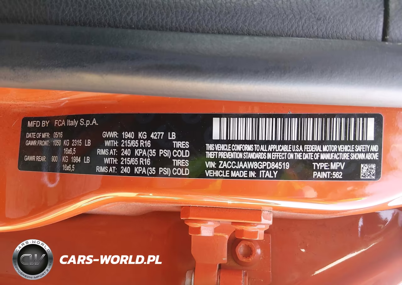 2016 Jeep Renegade Sport VIN:ZACCJAAW8GPD84519 - 9