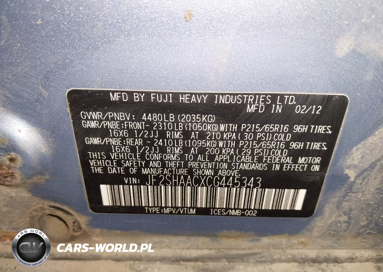 2012 Subaru Forester VIN:JF2SHAACXCG445343 - 9