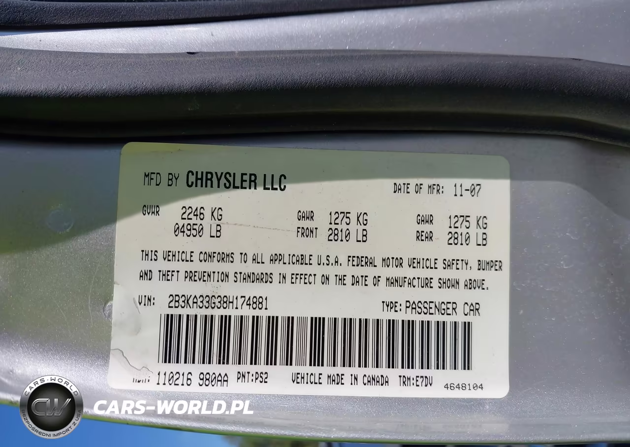 2008 Dodge Charger Sxt VIN:2B3KA33G38H174881 - 9