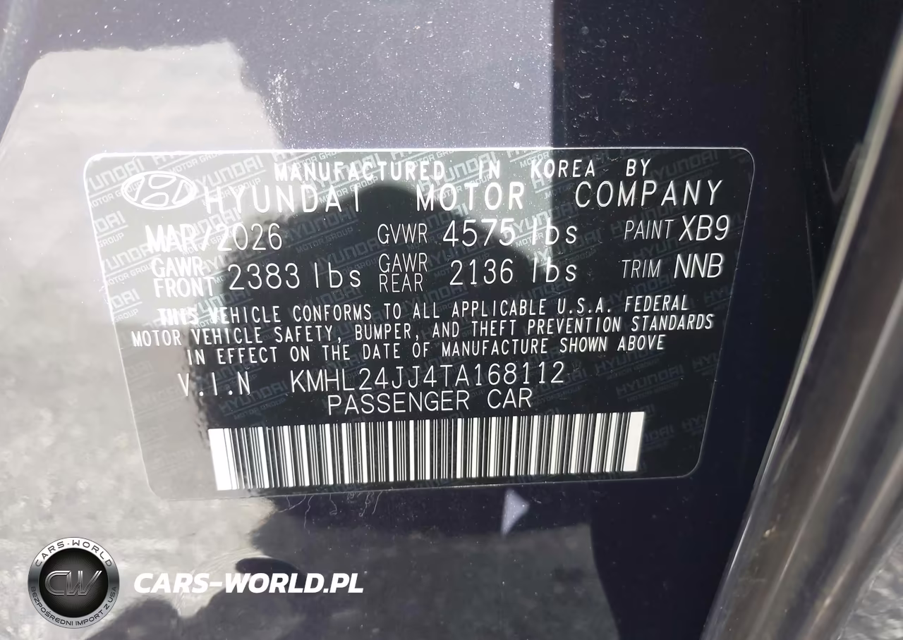 2026 Hyundai Sonata Hybrid Blue VIN:KMHL24JJ4TA168112 - 9