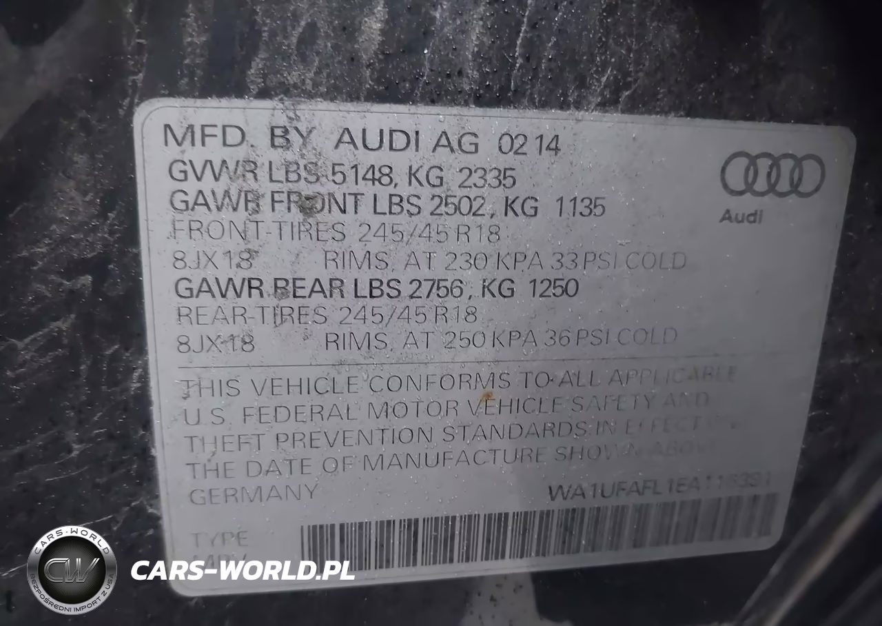 2014 Audi Allroad 2.0T Premium VIN:WA1UFAFL1EA116391 - 9