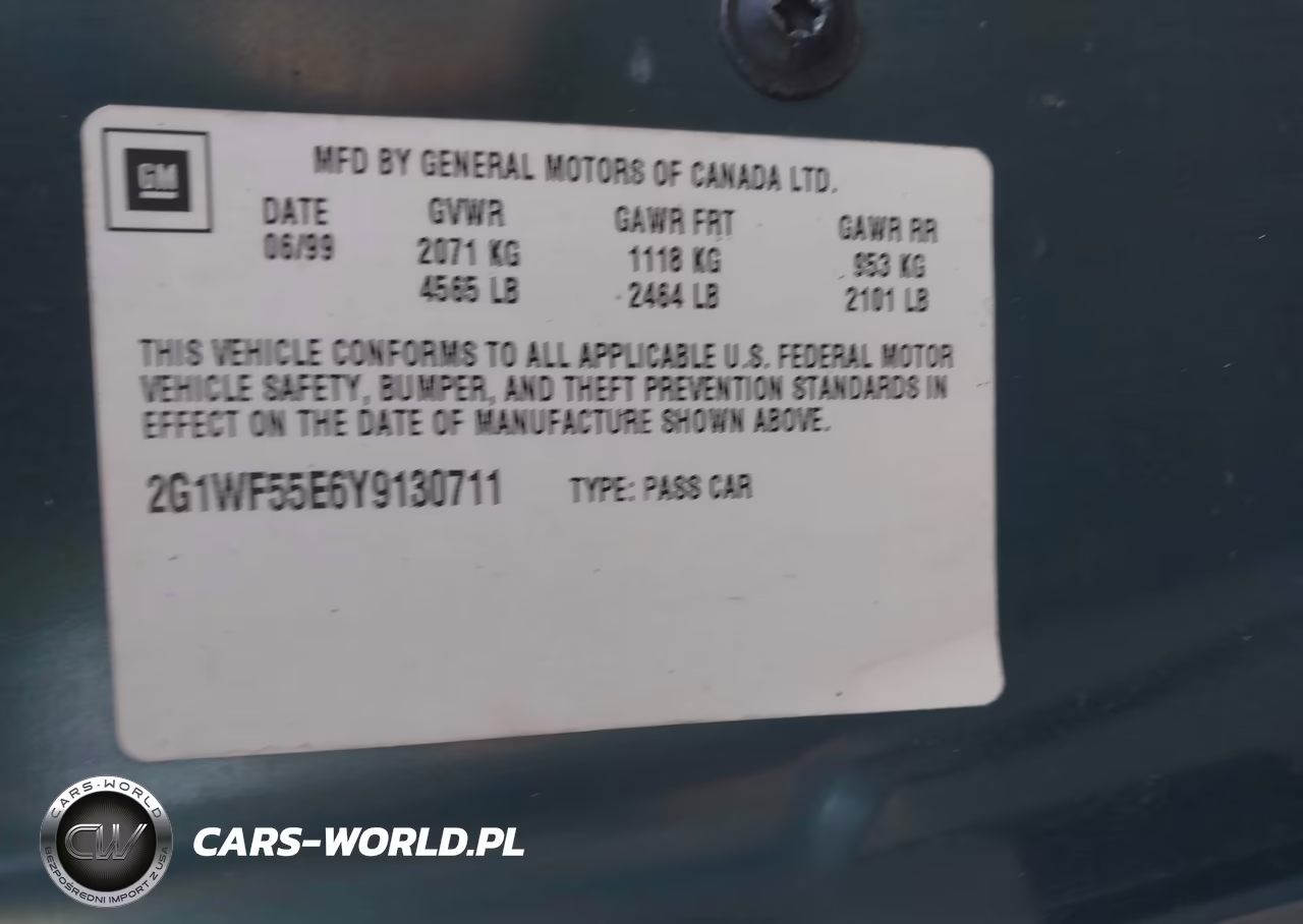 2000 Chevrolet Impala VIN:2G1WF55E6Y9130711 - 9