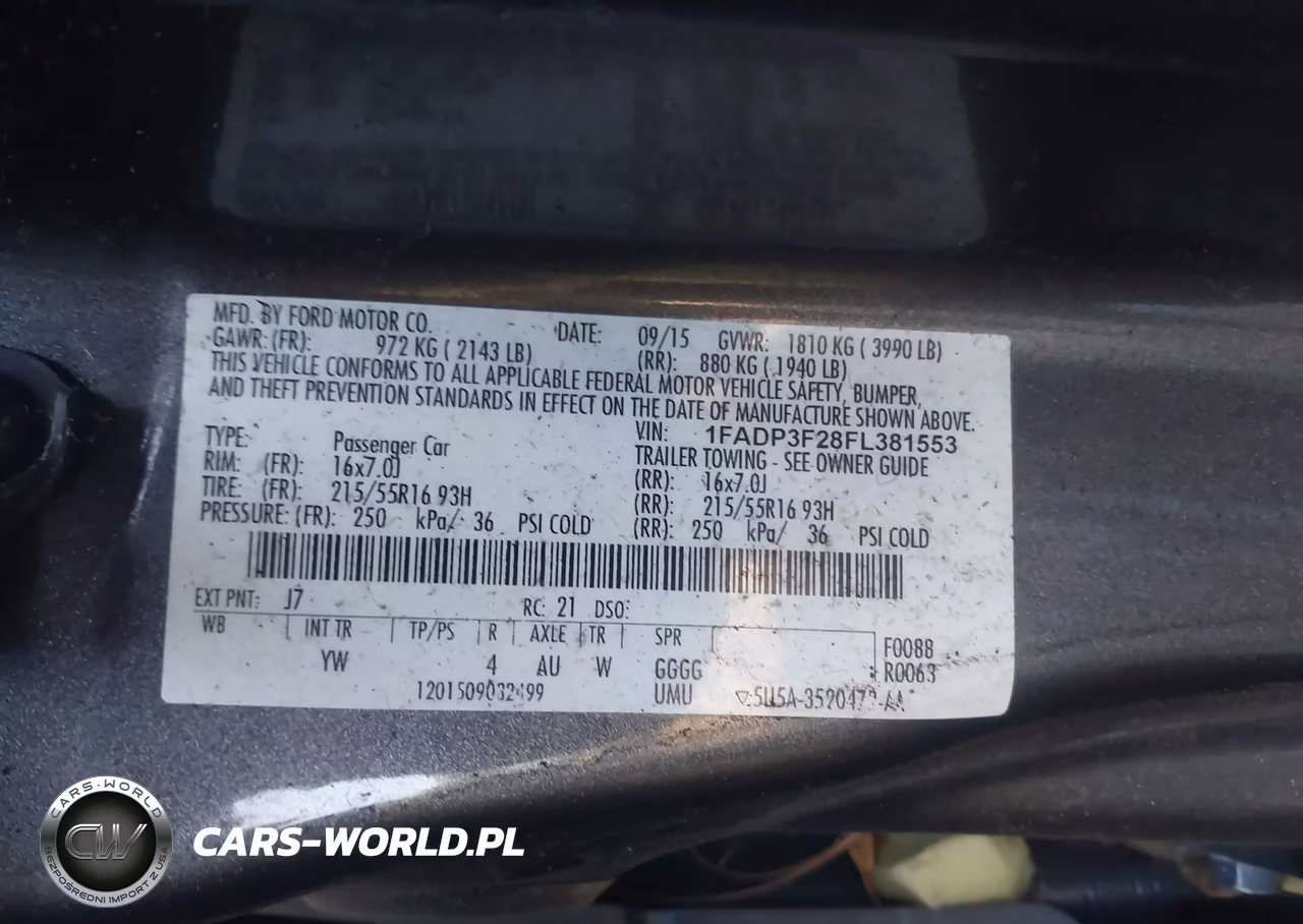 2015 Ford Focus Se VIN:1FADP3F28FL381553 - 9