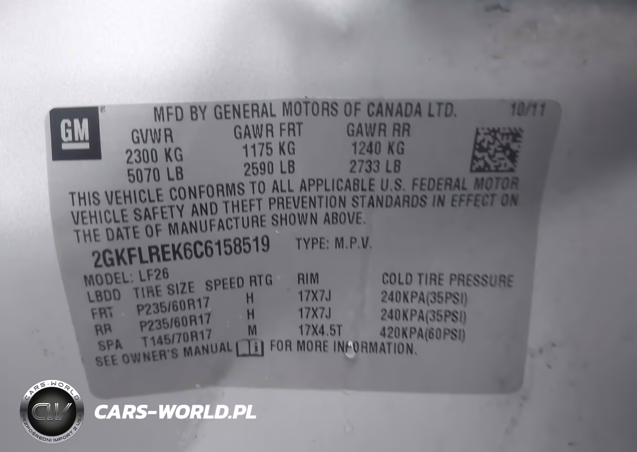 2012 GMC Terrain Sle-1 VIN:2GKFLREK6C6158519 - 9