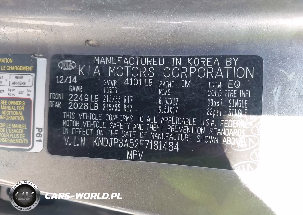 2015 Kia Soul + VIN:KNDJP3A52F7181484 - 9