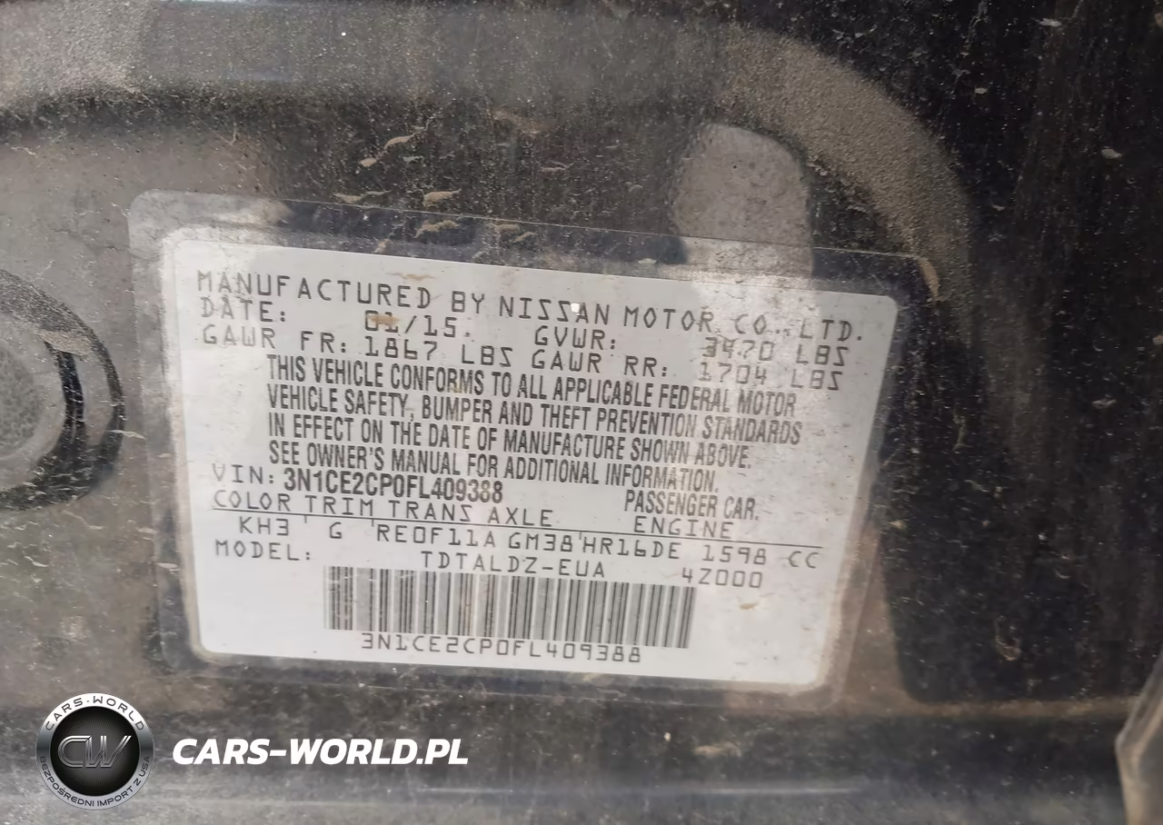 2015 Nissan Versa Note S (Sr)-S Plus-Sl-Sr-Sv VIN:3N1CE2CP0FL409388 - 9