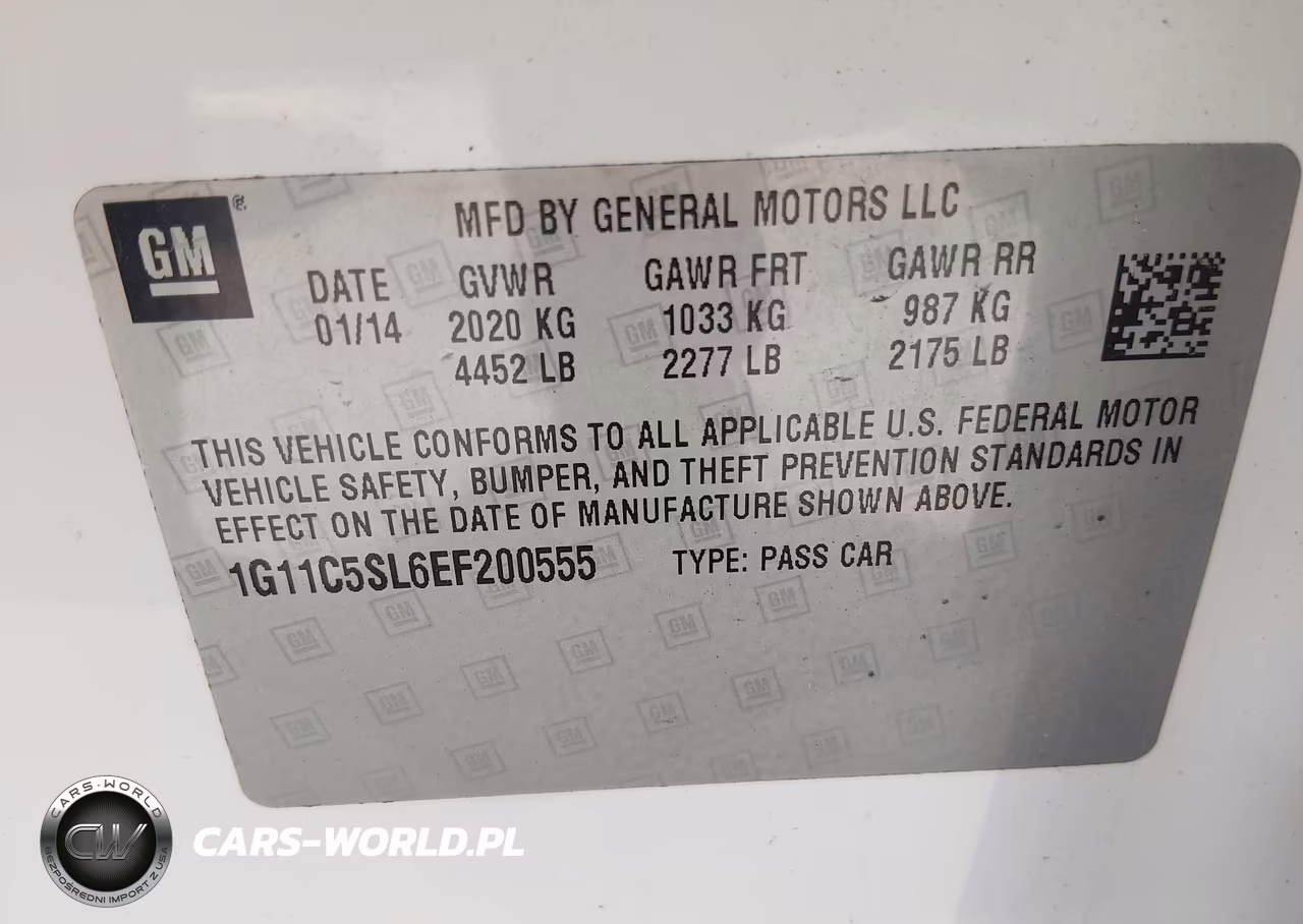 2014 Chevrolet Malibu 1Lt VIN:1G11C5SL6EF200555 - 9
