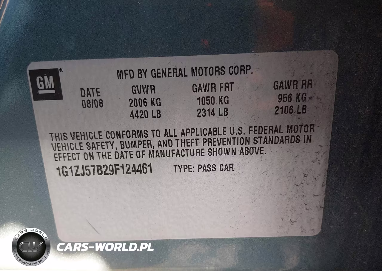 2009 Chevrolet Malibu Lt VIN:1G1ZJ57B29F124461 - 9