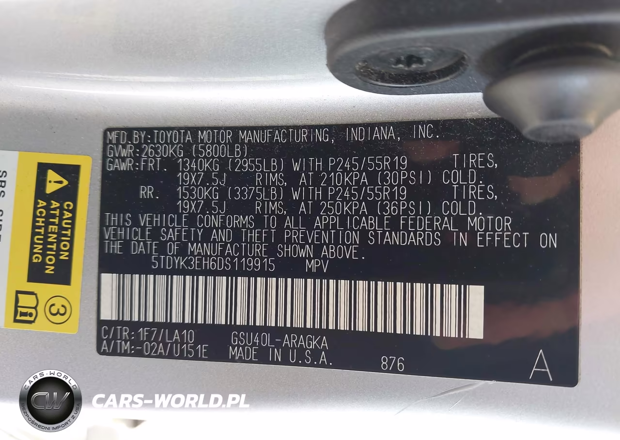 2013 Toyota Highlander Limited VIN:5TDYK3EH6DS119915 - 9