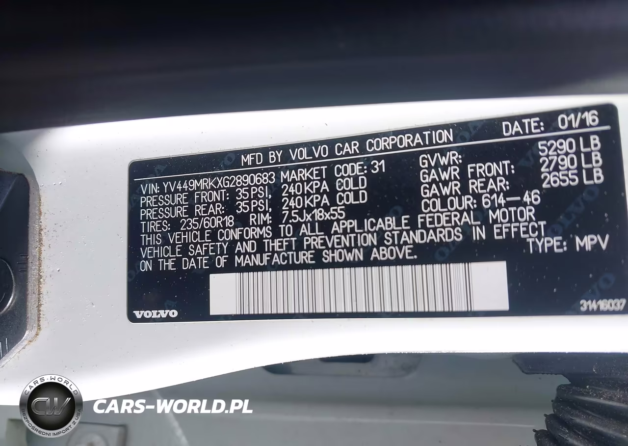 2016 Volvo Xc60 T6 Drive-E VIN:YV449MRKXG2890683 - 9