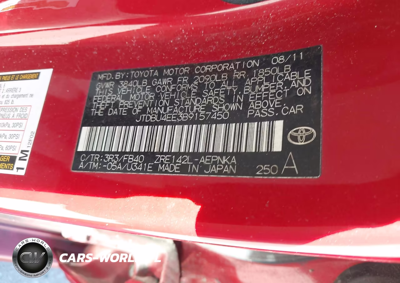 2011 Toyota Corolla Le VIN:JTDBU4EE3B9157450 - 9