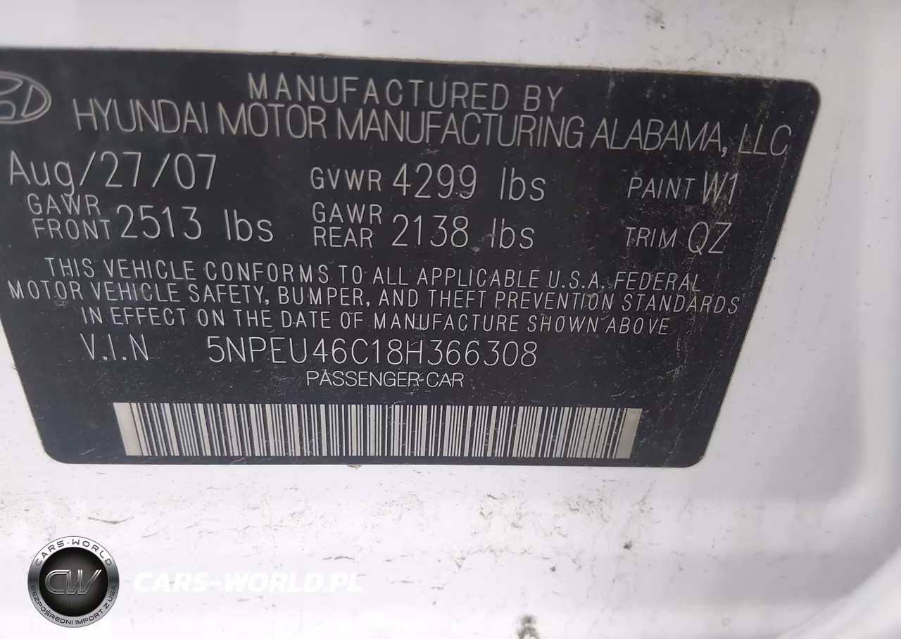 2008 Hyundai Sonata Limited-Se VIN:5NPEU46C18H366308 - 9