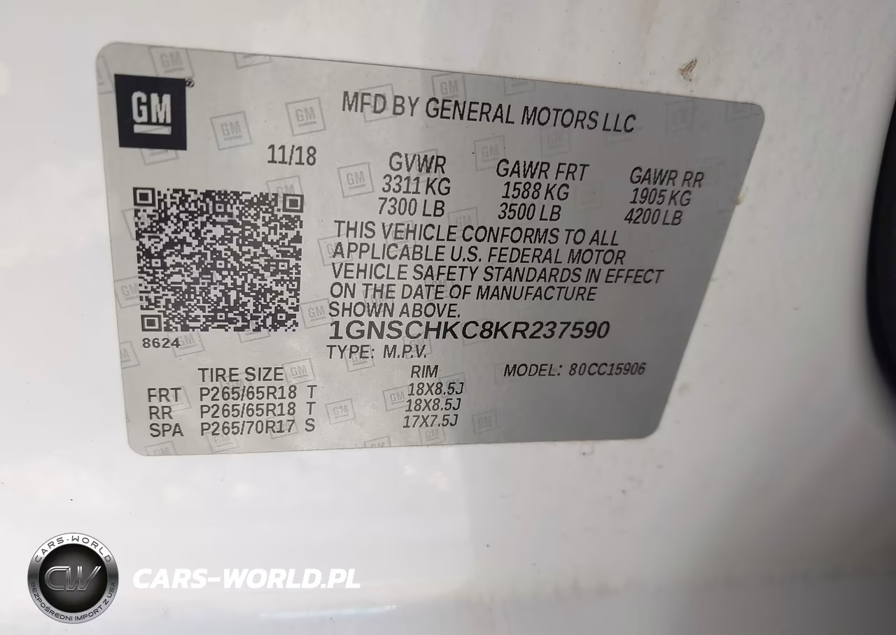2019 Chevrolet Suburban Lt VIN:1GNSCHKC8KR237590 - 9