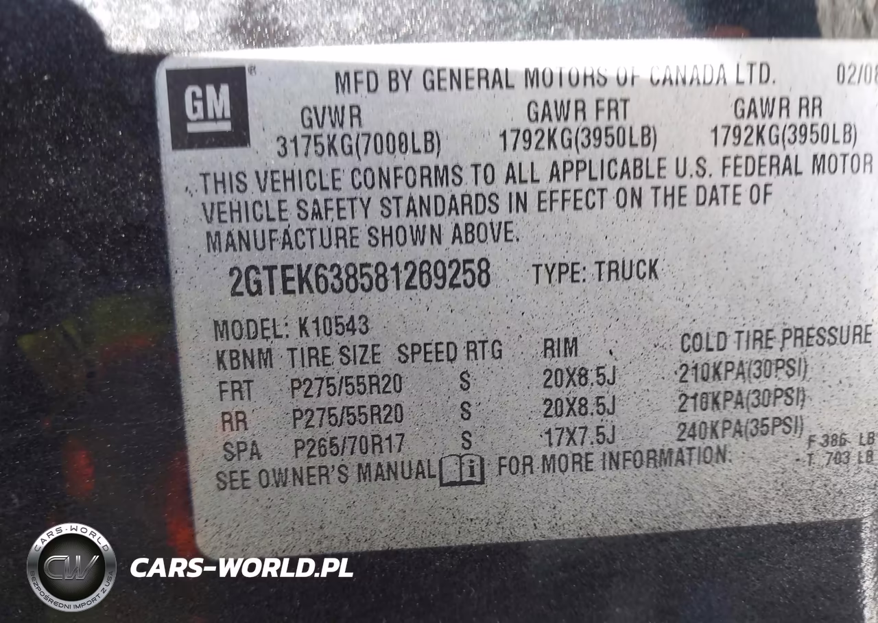 2008 GMC Sierra 1500 Denali VIN:2GTEK638581269258 - 9