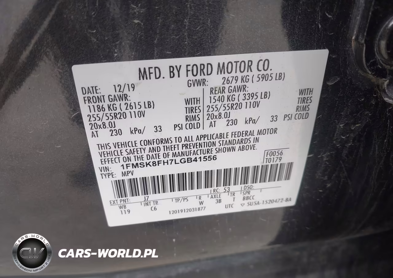 2020 Ford Explorer Limited VIN:1FMSK8FH7LGB41556 - 9
