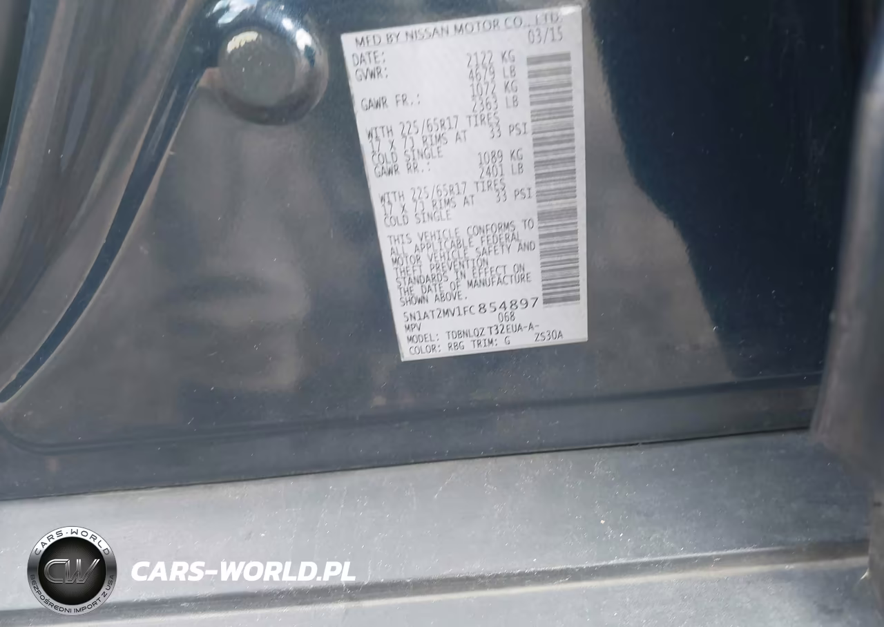2015 Nissan Rogue Sv VIN:5N1AT2MV1FC854897 - 9