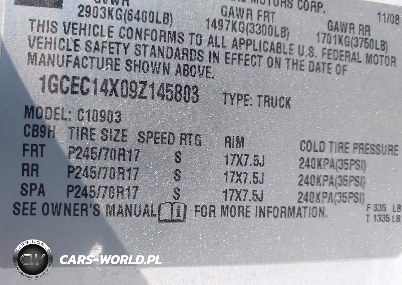 2009 Chevrolet Silverado 1500 Work Truck VIN:1GCEC14X09Z145803 - 9