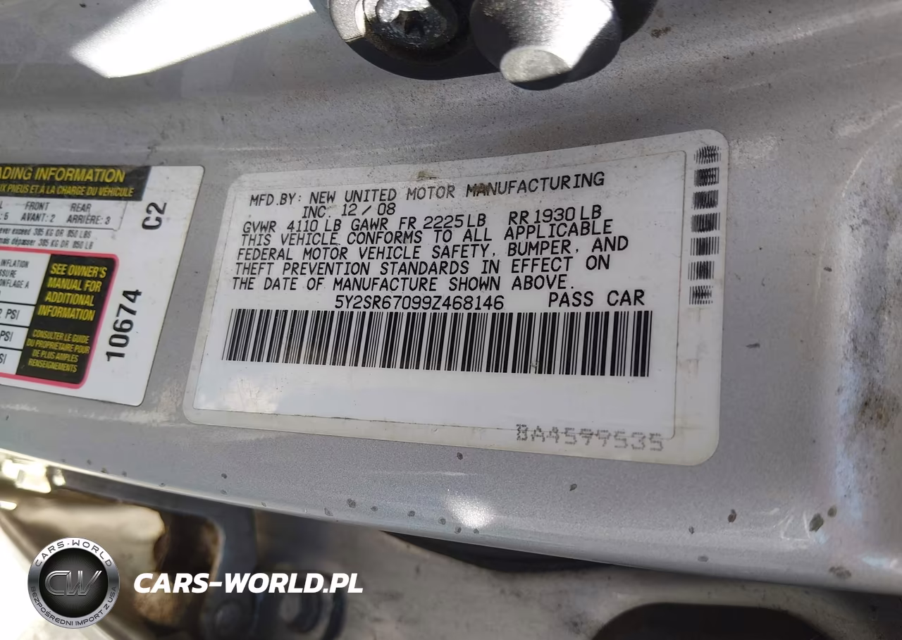 2009 Pontiac Vibe Gt VIN:5Y2SR67099Z468146 - 9