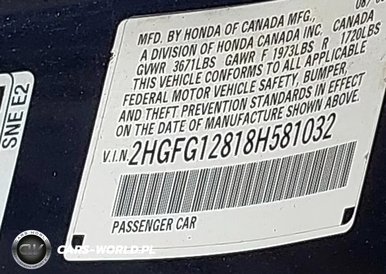 2008 Honda Civic Ex VIN:2HGFG12818H581032 - 9