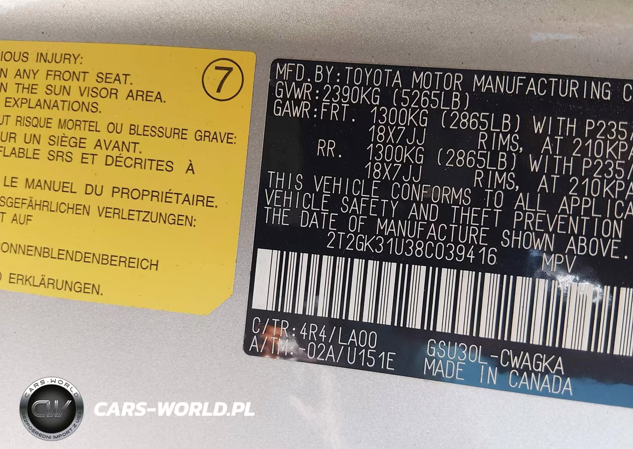 2008 Lexus Rx 350 VIN:2T2GK31U38C039416 - 9