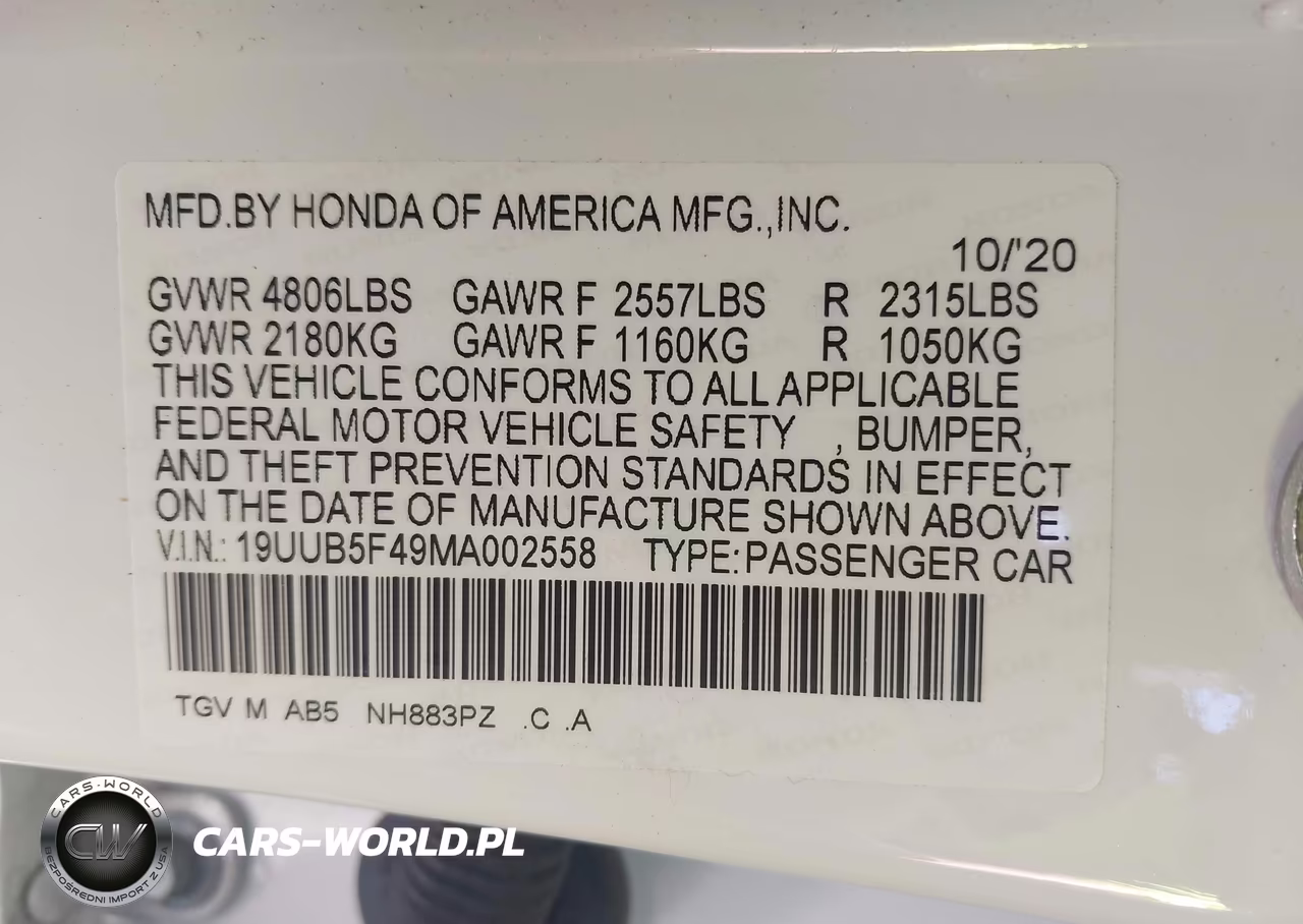 2021 Acura Tlx Technology Package VIN:19UUB5F49MA002558 - 9