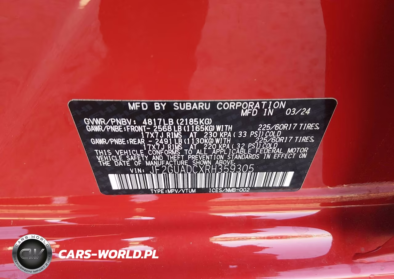 2024 Subaru Crosstrek Premium VIN:JF2GUADCXRH359305 - 9