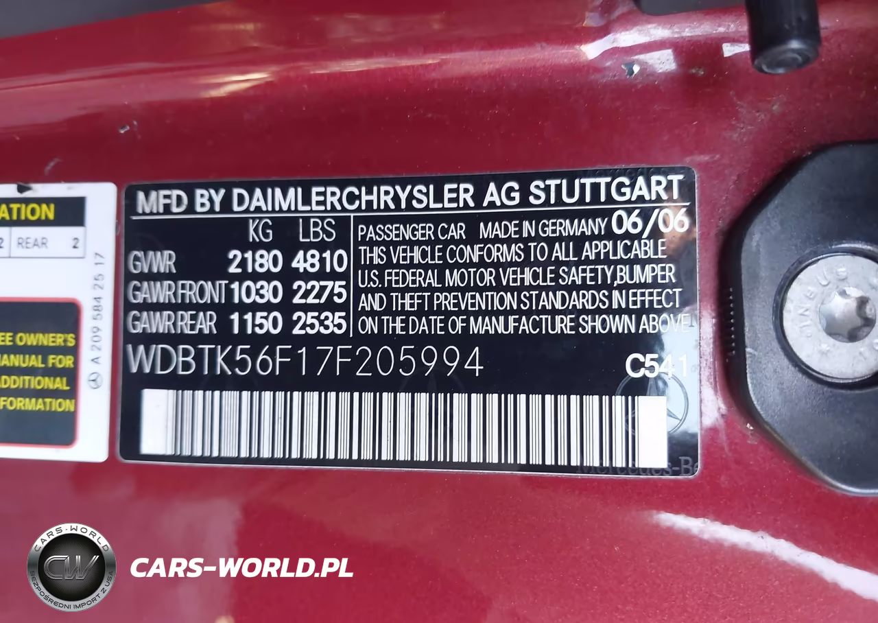 2007 Mercedes-Benz Clk 350 VIN:WDBTK56F17F205994 - 9