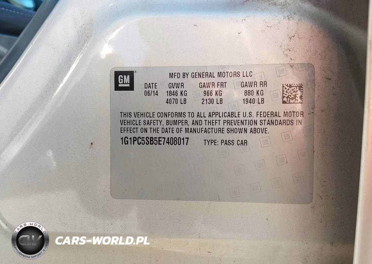 2014 Chevrolet Cruze 1Lt Auto VIN:1G1PC5SB5E7408017 - 9