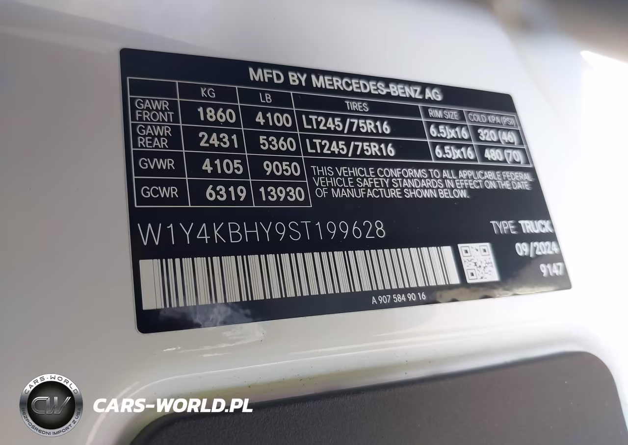 2025 Mercedes-Benz Sprinter 2500 Standard Roof 4-Cyl Diesel VIN:W1Y4KBHY9ST199628 - 9