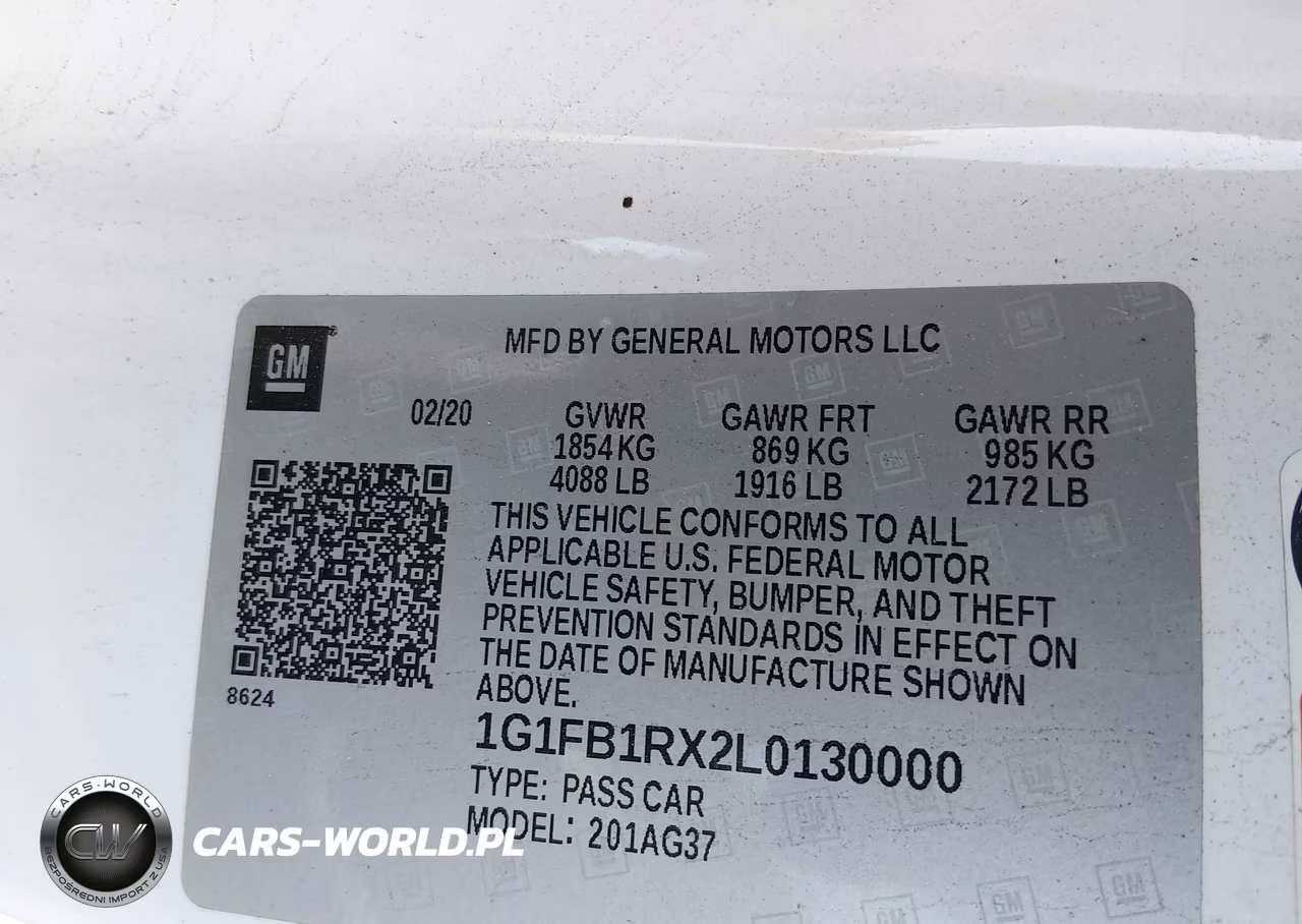 2020 Chevrolet Camaro Rwd 1Ls VIN:1G1FB1RX2L0130000 - 9