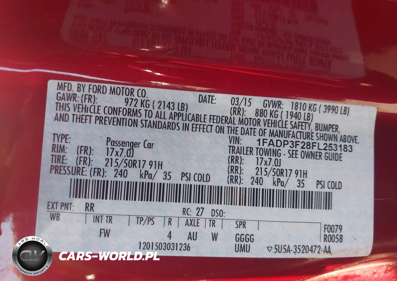 2015 Ford Focus Se VIN:1FADP3F28FL253183 - 9