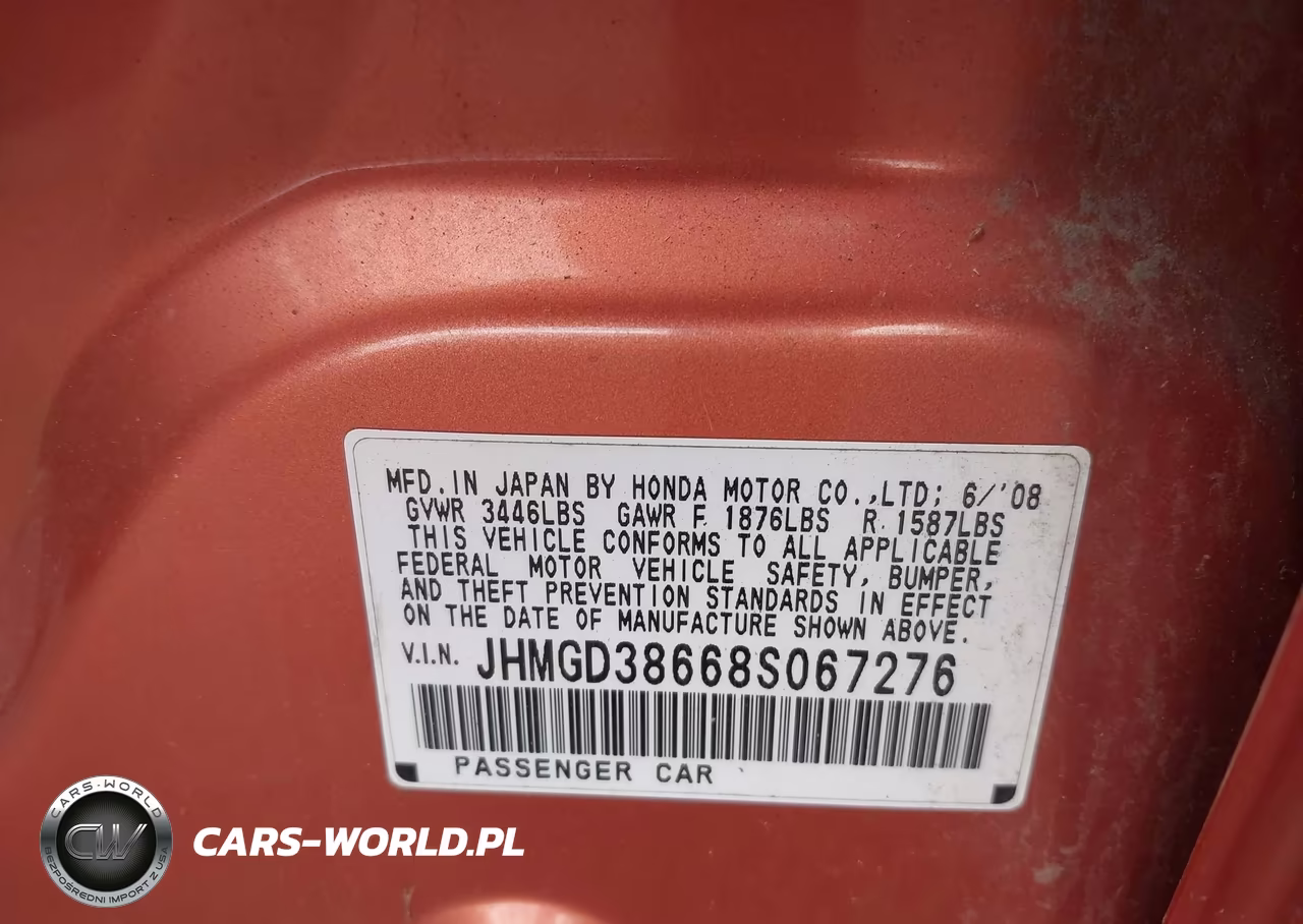 2008 Honda Fit Sport VIN:JHMGD38668S067276 - 9