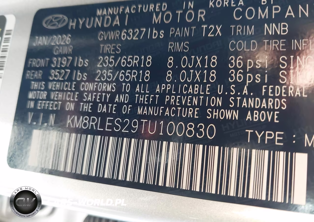 2026 Hyundai Palisade Sel 7P VIN:KM8RLES29TU100830 - 9