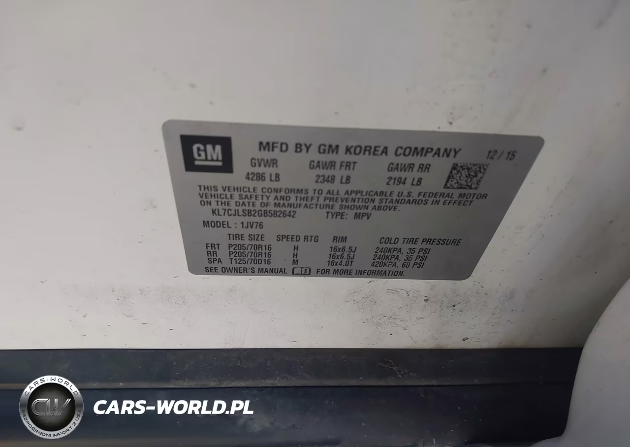 2016 Chevrolet Trax Lt VIN:KL7CJLSB2GB582642 - 9