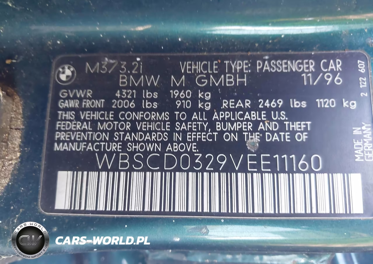 1997 BMW M3 VIN:WBSCD0329VEE11160 - 9