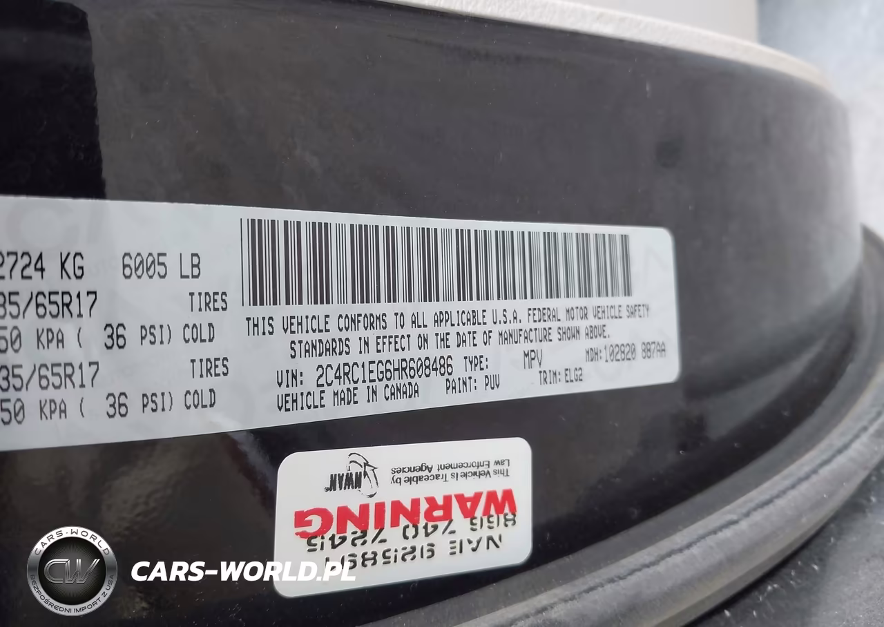 2017 Chrysler Pacifica VIN:2C4RC1EG6HR608486 - 9