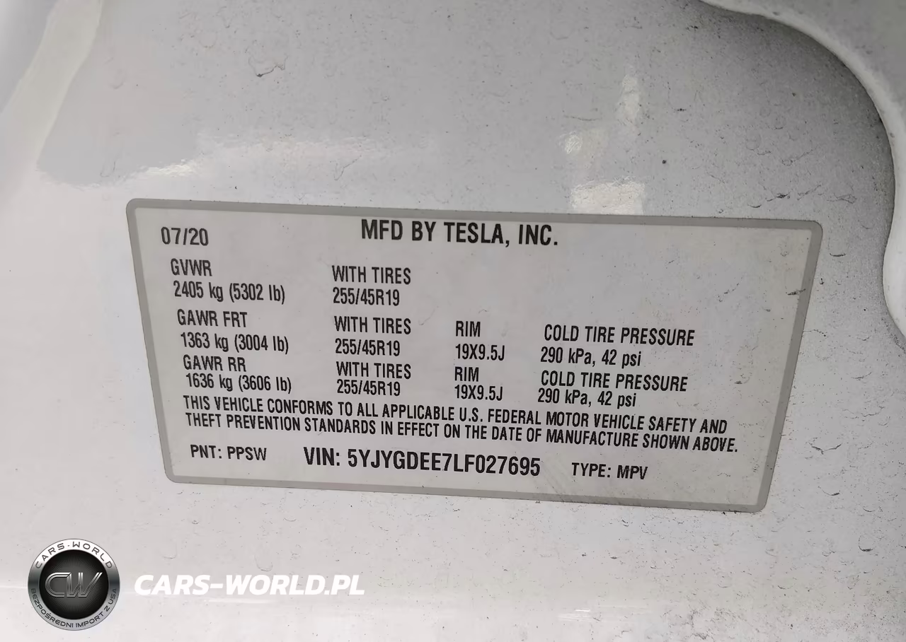 2020 Tesla Model Y Long Range Dual Motor All-Wheel Drive VIN:5YJYGDEE7LF027695 - 9